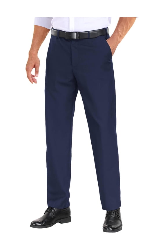 Mens Dress Slacks Slim Fit Elastic Tuxedo Pants Formal Business Wedding Office Pants