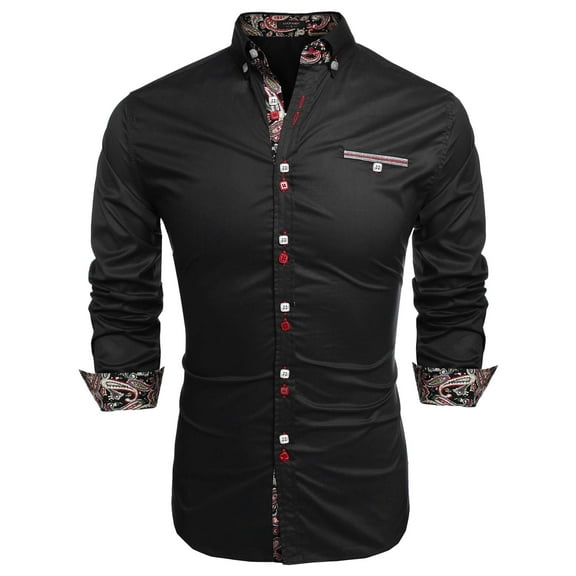 Coofandy Men's Fashion Slim Fit Dress Shirt Casual Shirt