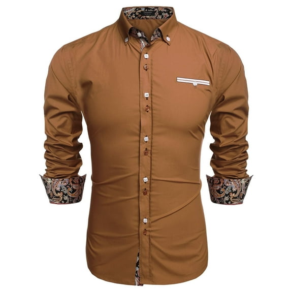 Coofandy Men's Fashion Slim Fit Dress Shirt Casual Shirt