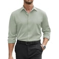 thumbnail image 1 of COOFANDY Mens Dress Shirt Regular Fit Button Up Stretch Solid Business Shirt, 1 of 7