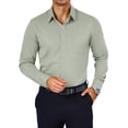 thumbnail image 1 of COOFANDY Mens Dress Shirt Wrinkle Free Long Sleeve Slim Fit Button Down Shirts Formal Business Shirts, 1 of 5