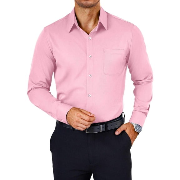 COOFANDY Mens Dress Shirt Wrinkle Free Long Sleeve Slim Fit Button Down Shirts Formal Business Shirts