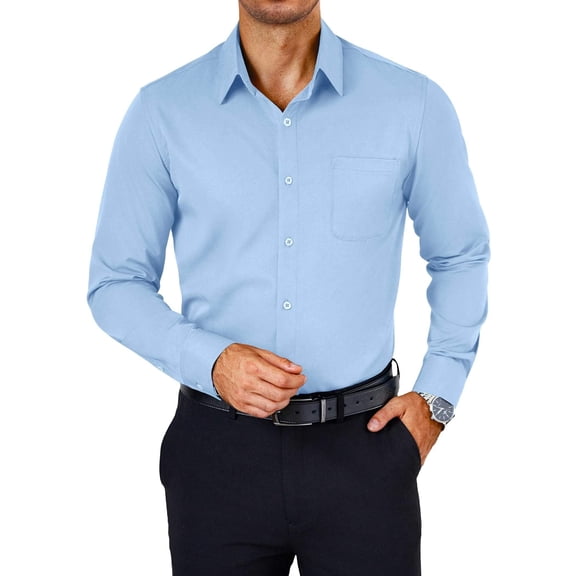 COOFANDY Mens Dress Shirt Wrinkle Free Long Sleeve Slim Fit Button Down Shirts Formal Business Shirts