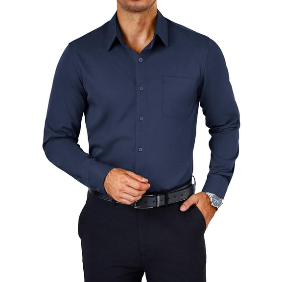 COOFANDY Mens Dress Shirt Wrinkle Free Long Sleeve Slim Fit Button Down Shirts Formal Business Shirts