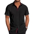 thumbnail image 1 of COOFANDY Mens Dress Shirts Button Down Short Sleeve Cooling Shirts Summer Shirts Casual T Shirts, 1 of 6
