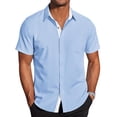 thumbnail image 1 of COOFANDY Mens Dress Shirts Button Down Short Sleeve Cooling Shirts Summer Shirts Casual T Shirts, 1 of 5
