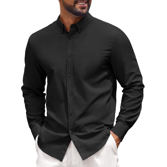 COOFANDY Mens Dress Shirts Casual Long Sleeve Button Down Shirts Oxford Shirts for Men
