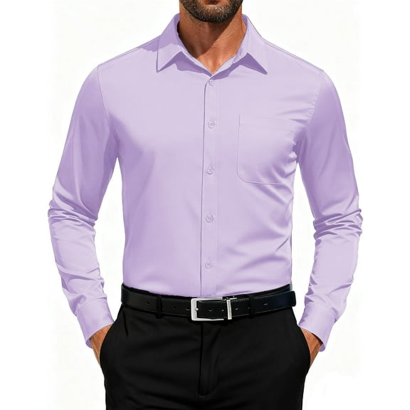 COOFANDY Mens Dress Shirts Long Sleeve Button Up Shirts Business Casual Shirts with Pocket