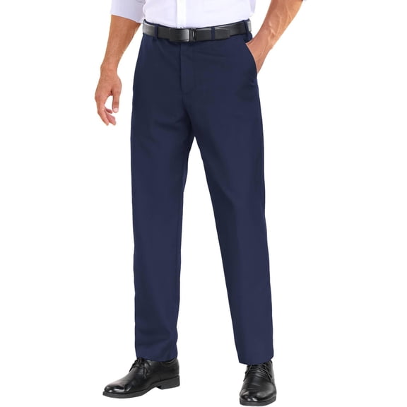 COOFANDY Mens Business Casual Pants Regular Fit Stretch Dress Pants Lightweight Elastic Waist Suit Pants