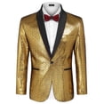 thumbnail image 1 of COOFANDY Mens Fashion Dress Suit Jacket Slim Fit Casual One Button Lapel Blazer Party Wedding Dinner Prom Tuxedo, 1 of 6