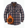 thumbnail image 1 of COOFANDY Mens Flannel Shirts Long Sleeve, Warm Sherpa Lined Flannel Shirt Jacket Coat Button Down Fleece Plaid Shirts with Flap Pockets, 1 of 7