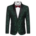 thumbnail image 1 of COOFANDY Mens Floral Tuxedo Jacket Paisley Shawl Lapel Suit Blazer Jacket for Dinner, 1 of 12