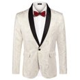 thumbnail image 1 of COOFANDY Mens Floral Tuxedo Jacket Paisley Shawl Lapel Suit Blazer Jacket for Dinner, 1 of 14