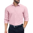 thumbnail image 1 of COOFANDY Mens Formal Business Shirt Wrinkle Free Dress Shirts Long Sleeve Button Down Shirt, 1 of 6