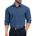 thumbnail image 1 of COOFANDY Mens Formal Business Shirt Wrinkle Free Dress Shirts Long Sleeve Button Down Shirt, 1 of 6