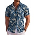 thumbnail image 1 of COOFANDY Mens Hawaiian Shirt Short Sleeve Button Down Shirt Summer Beach Shirt, 1 of 6