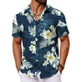 thumbnail image 1 of COOFANDY Hawaiian Shirt for Men Short Sleeve Button Up Shirts Mens Casual Summer Beach Wear, 1 of 6