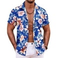 thumbnail image 1 of COOFANDY Mens Shirts Short Sleeve Beach Casual Hawaiian Shirts Wrinkle Free Dress Shirts Textured Shirts, 1 of 6