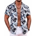 thumbnail image 1 of COOFANDY Mens Casual Shirts Button Up Shirts Short Sleeve Dress Shirts Summer Beach Shirts, 1 of 6