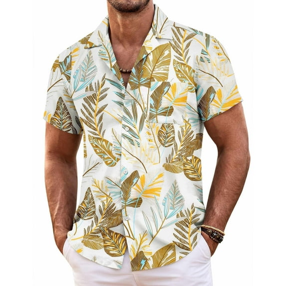 COOFANDY Beach Shirts for Men Vacation Shirts Fashion Stylish