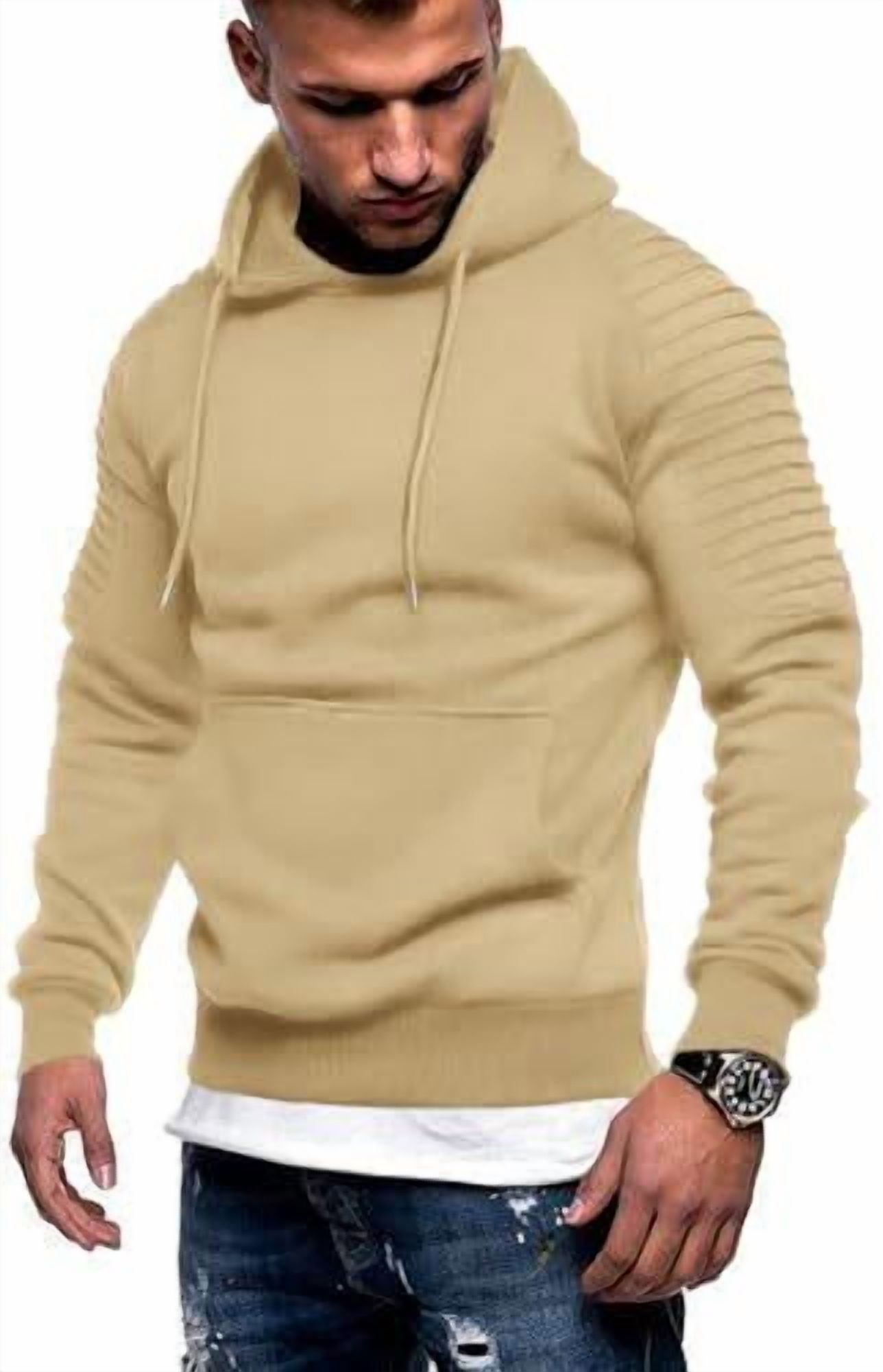 COOFANDY Mens Hoodie Casual Drawstring Athletic Hoodies Hooded Pullover Sweatshirts with Pocket