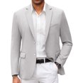 thumbnail image 1 of COOFANDY Mens Knit Blazer Slim Fit Business Suit Jackets 2 Button Lightweight Linen Sport Coats, 1 of 6