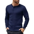 thumbnail image 1 of COOFANDY Mens Knit Sweater Casual Henley Shirts Long Sleeve Pullover Sweater Button Down Shirts Fall Tops, 1 of 8