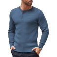 thumbnail image 1 of COOFANDY Mens Knit Sweater Casual Henley Shirts Long Sleeve Pullover Sweater Button Down Shirts Fall Tops, 1 of 8