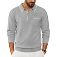 thumbnail image 1 of COOFANDY Knit Polo for Men Long Sleeve Collared Sweater Polo Business Casual Polos with Pocket, 1 of 8