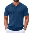 thumbnail image 1 of COOFANDY Mens Knit Polo Shirt Short Sleeve Mens Knit Shirt Summer Vacation Polo Shirt Golf Ghirts for Men, 1 of 6
