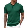 thumbnail image 1 of COOFANDY Mens Knit Polo Shirt Short Sleeve Vintage Textured Casual Golf Shirts Summer Beach Top, 1 of 1