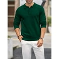thumbnail image 1 of COOFANDY Men's Polo Shirt Slim Fit Long Sleeve Button Down Collar Soft Touch Knit Fabric, 1 of 5