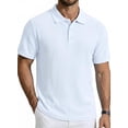 thumbnail image 1 of COOFANDY Mens Knit Polo Shirts Short Sleeve Vintage Textured Casual Button Polo Shirt Fashion Golf T-Shirt, 1 of 6