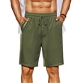 thumbnail image 1 of COOFANDY Mens Lightweight 9 inch Elastic Waist Drawstring Casaul Beach Summer Shorts, 1 of 6