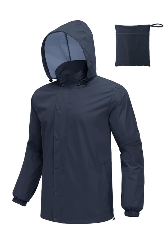 Mens Lightweight Breathable Windbreaker Jacket Waterproof Rain Coats for Men