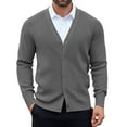 thumbnail image 1 of COOFANDY Men's Cardigan Sweater Button Up V Neck Long Sleeve Slim Fit Knitted Dress Business Sweaters with Pockets, 1 of 5