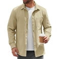 thumbnail image 1 of COOFANDY Mens Lightweight Button Down Shirt Jacket Casual Shacket Overshirt, 1 of 5