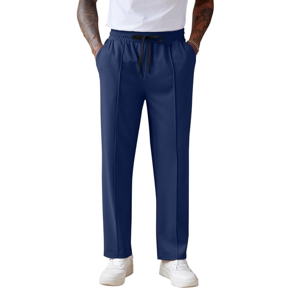 COOFANDY Mens Lightweight Knit Sweatpants Loose Fit Open Bottom Trousers Yoga Pants with Pockets