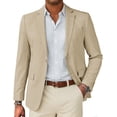 thumbnail image 1 of COOFANDY Mens Linen Casual Blazer Slim Fit Sport Coat Two Button Summer Suit Jacket Lightweight Business Sport Jacket, 1 of 6