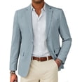 thumbnail image 1 of COOFANDY Mens Linen Casual Blazer Slim Fit Sport Coat Two Button Summer Suit Jacket Lightweight Business Sport Jacket, 1 of 6