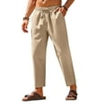 thumbnail image 1 of COOFANDY White Linen Pants for Men Summer Lightweight Casual Trousers Yoga Beach Pants, 1 of 10