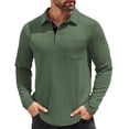 thumbnail image 1 of COOFANDY Mens Long Sleeve Polo Shirts Basic Casual Button T-Shirt Lightweight Pullover Shirts, 1 of 6