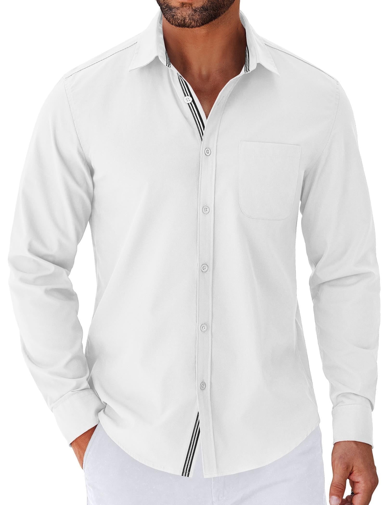 Camicia uomo cotone 100%, oxford blu con righe bianche- Camicie da Uomo