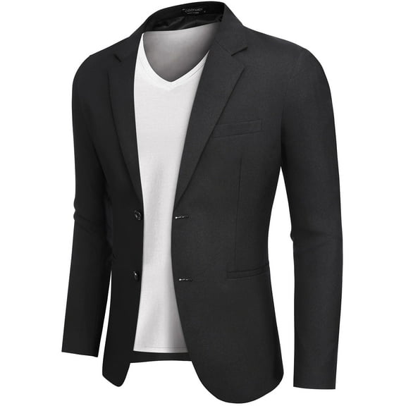 COOFANDY Mens Silm Fit Casual Lightweight Sports Coat Texture Tuxedo with Pockets