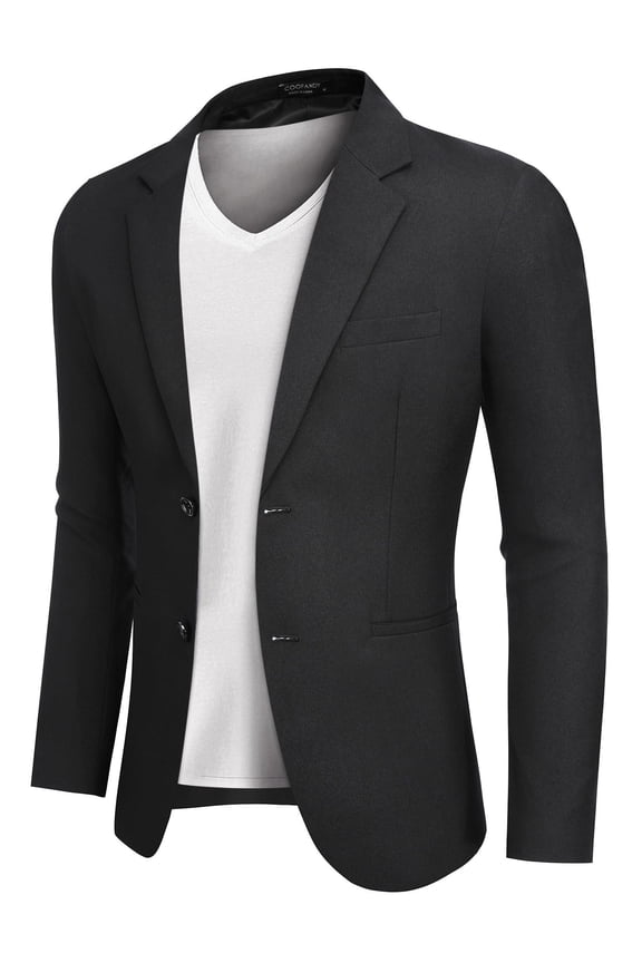 Mens Silm Fit Casual Lightweight Sports Coat Texture Tuxedo with Pockets