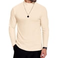 thumbnail image 1 of COOFANDY Mens Mock Neck Shirts 2 Pack Fleece Long Sleeve Basic Turtle Neck Shirt, 1 of 6