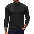 thumbnail image 1 of COOFANDY Mens Mock Neck Sweaters Turtleneck Long Sleeve Sweater Shirts High Neck Lightweight Pullover Tops, 1 of 9
