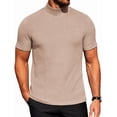 thumbnail image 1 of COOFANDY Mens Mock Turtleneck Sweater Short Sleeve Ribbed Knit Turtleneck Slim Fit Casual Sweater Soft, 1 of 5