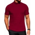 thumbnail image 1 of COOFANDY Mens Mock Turtleneck Sweater Short Sleeve Ribbed Knit Turtleneck Slim Fit Casual Sweater Soft, 1 of 5
