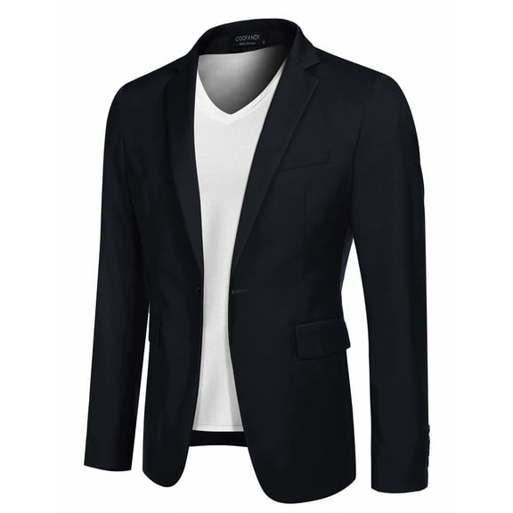 COOFANDY Mens One Button Casual Blazer - Sport Coat Business Suit Jacket